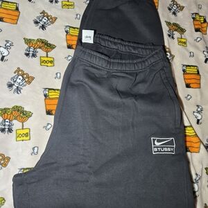 NEW Stussy X Nike Black Jogger Pants